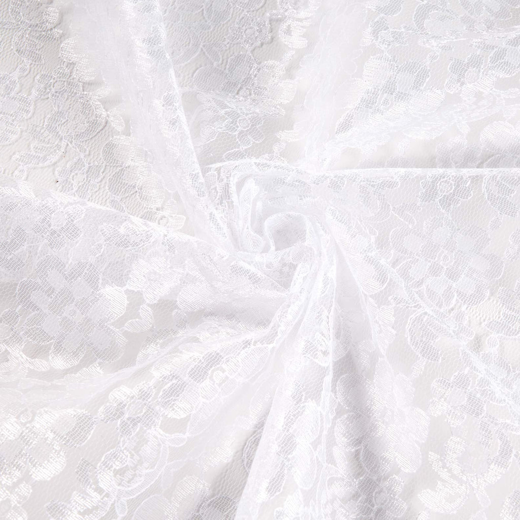 Raschelle Lace White, Fabric by the Yard