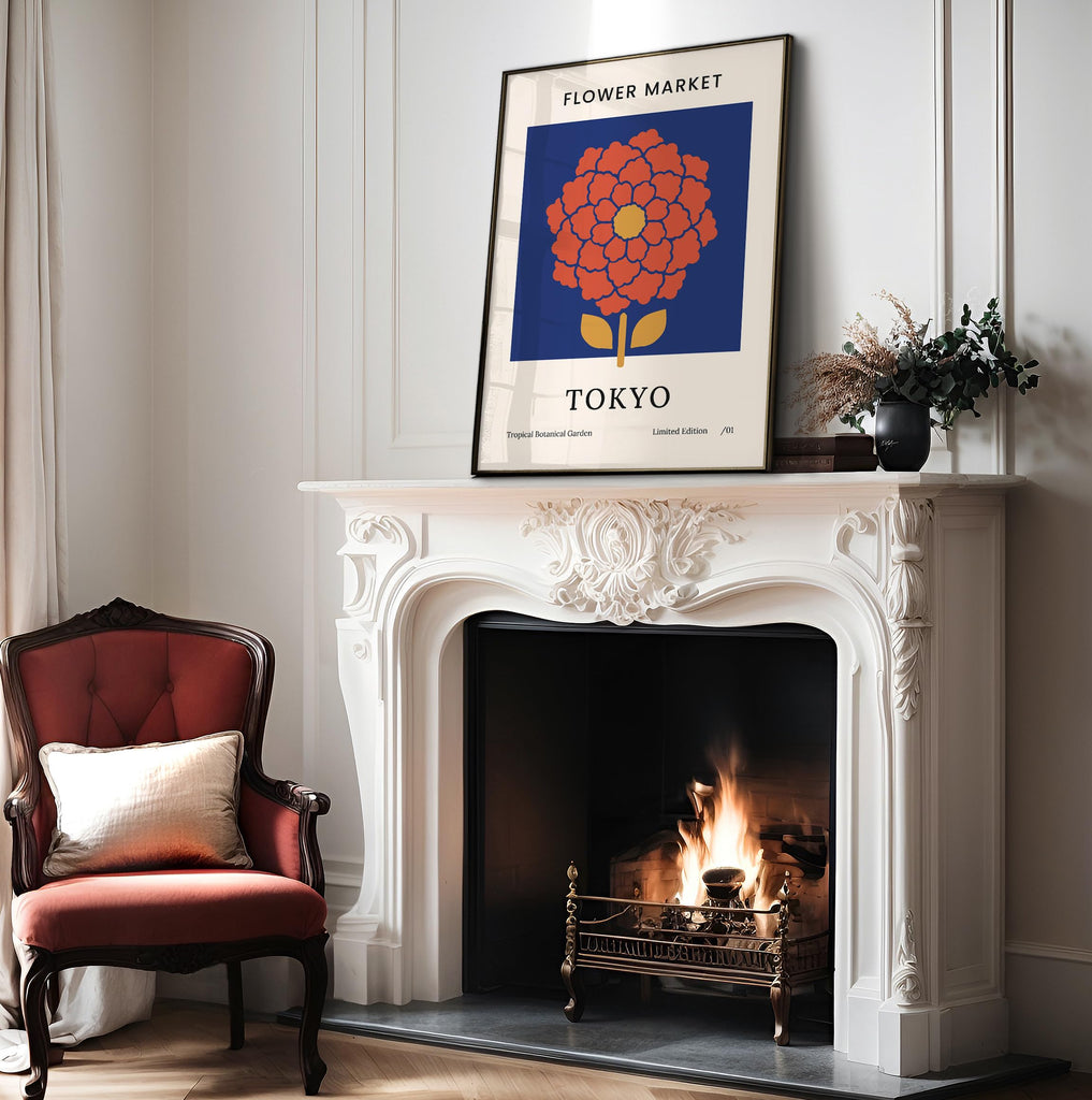 Master Tokyo Print - Flower Market Poster - Japan - Chic Boho Floral Wall Design - Modern & Trendy - Aesthetic