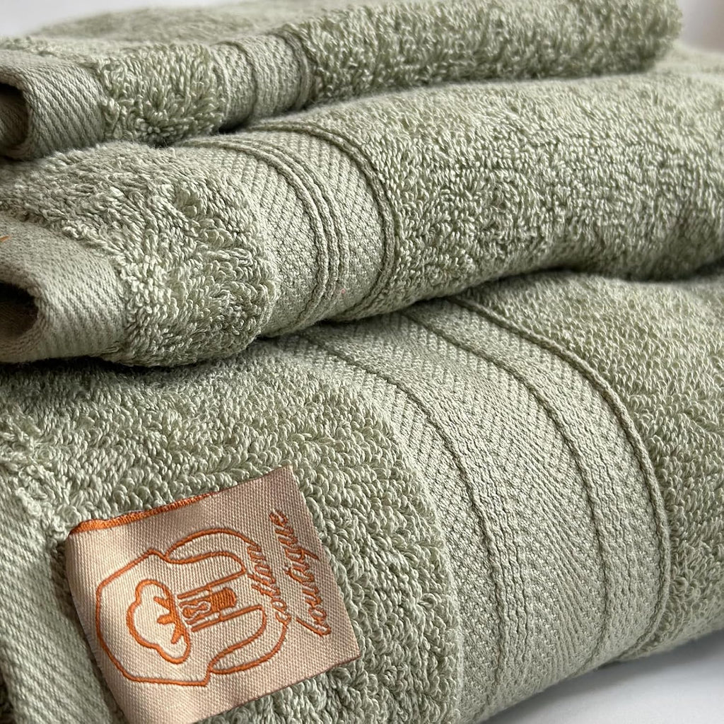 Egyptian Giza Cotton Towel Set, Pistachio, Double Set | 100% Egyptian Giza Cotton, 600 GSM Double Twisted Yarns