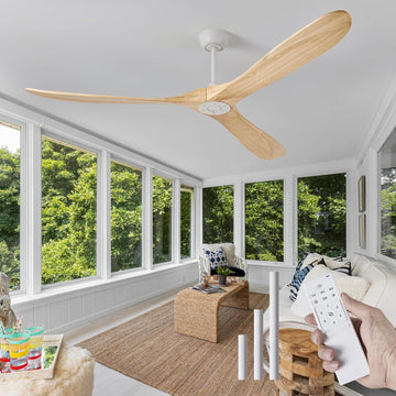 Inspired Maverick Style 72" wood ceiling fan, White