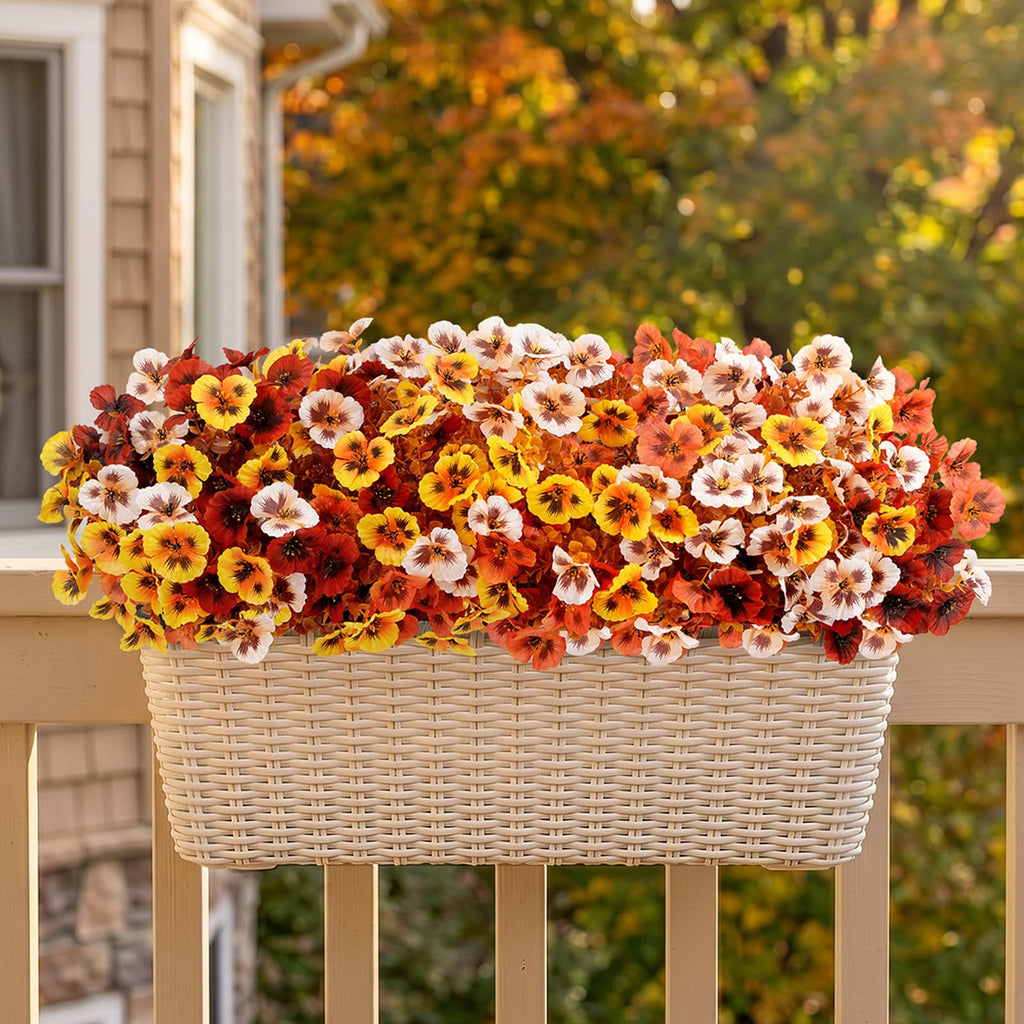 Fall Artificial Flowers for Outdoor, Faux Flowers for Garden Decor