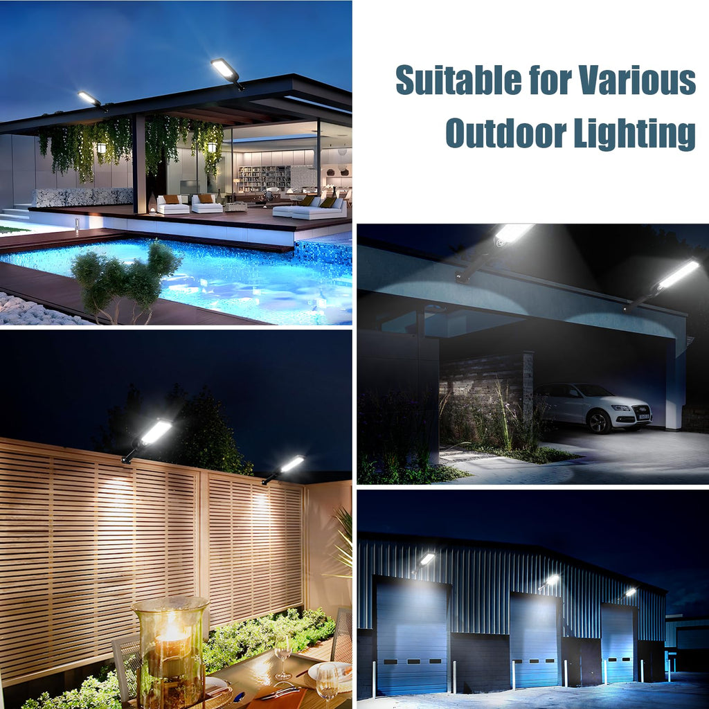 Solar Street Lights Outdoor Waterproof, Dusk to Dawn Solar Lights with Motion Sensor and Remote Control Solar