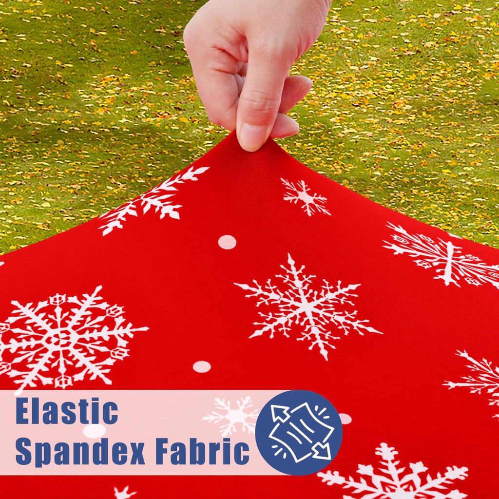 2 Pack Rectangle Spandex 6FT Elastic Fitted Christmas Tablecloth