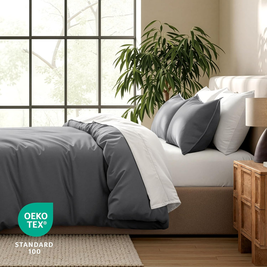 Bedding Duvet Cover Queen - Premium 1800 Super Soft Duvet Covers Collection - Lightweight, Cooling Duvet Cover - Soft