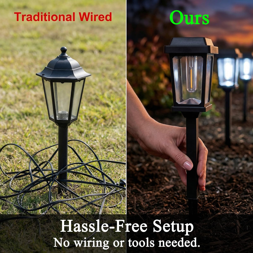 Solar Pathway Lights Outdoor Waterproof 10 Pack LED Garden Lights