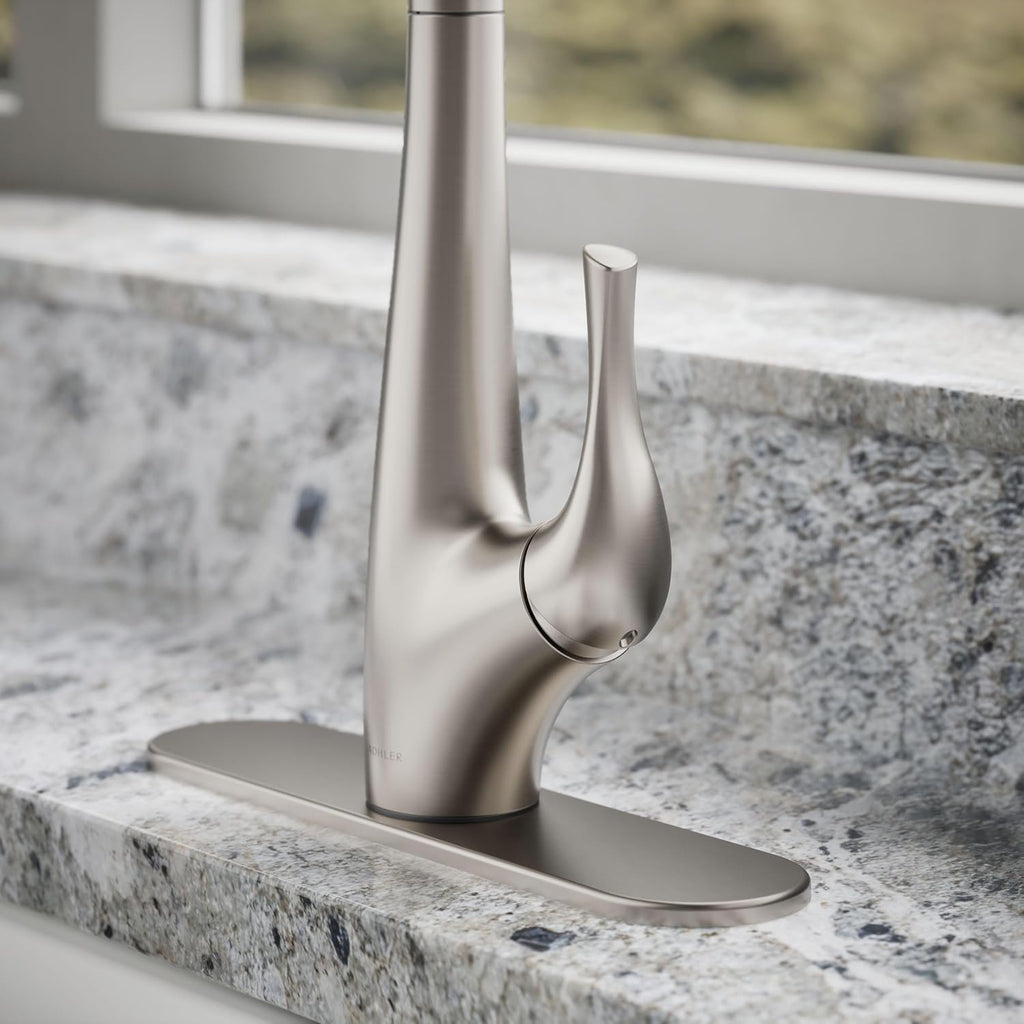 R43210-VS BevinTM Kitchen Sink Faucet with Pull Down Sprayer, Two-Function Sprayhead Kitchen Faucets, 1.5 GPM