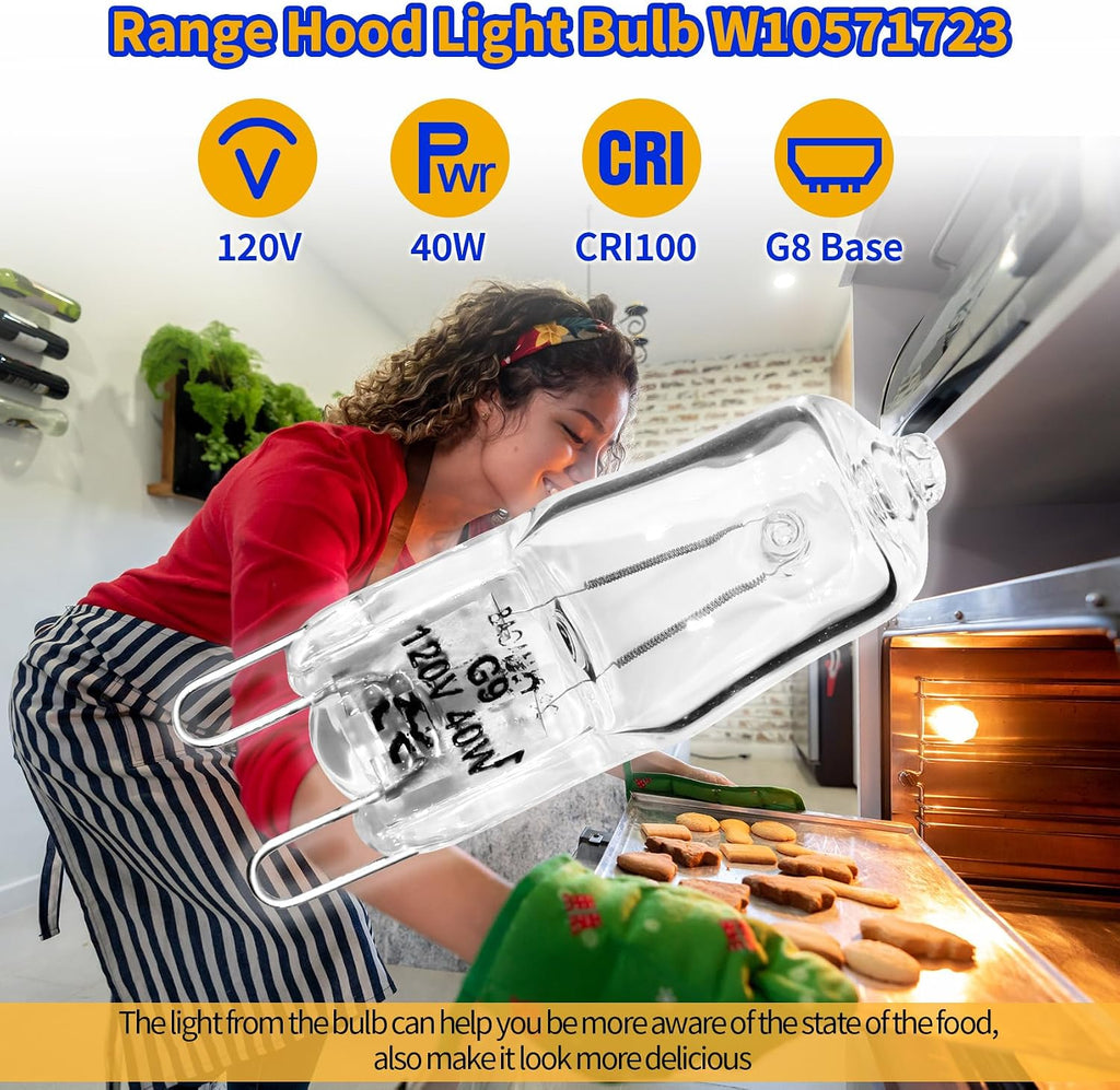 Range Hood Light Bulb 120V 40W G9 Replacement