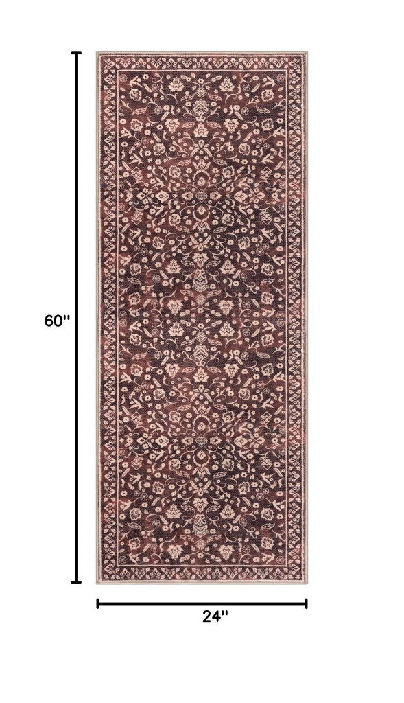 Vintage 2x5 Rug Washable Hallway Runner Non Slip Kitchen Runner