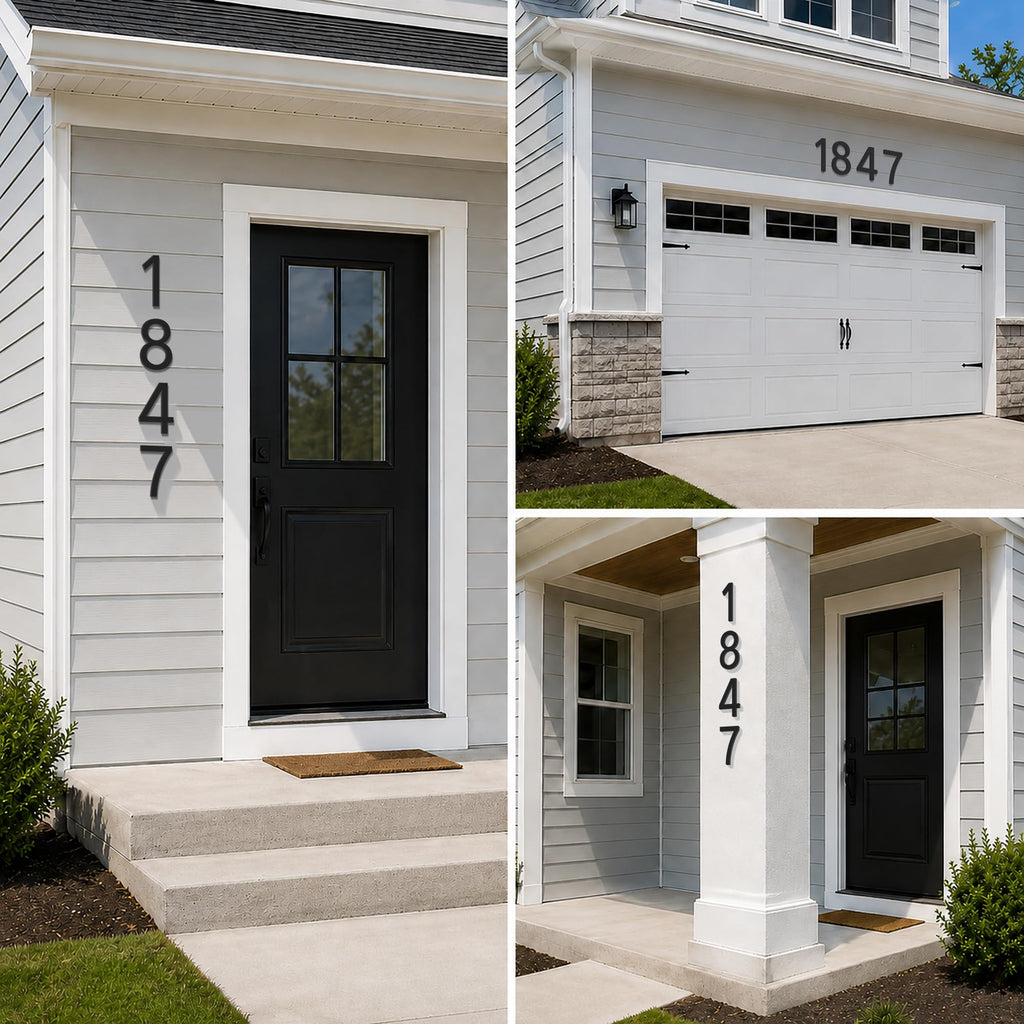 10 Inch Black House Numbers for Outside, Large Address Numbers (B)