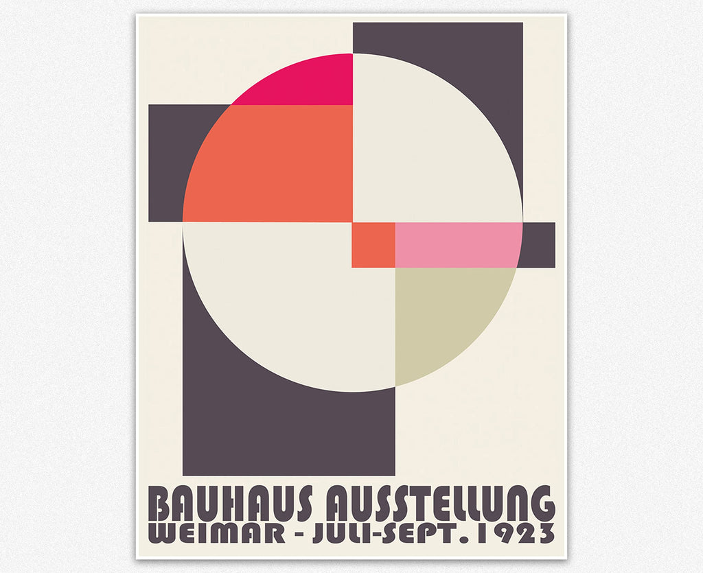 Bauhaus Aesthetic Room Décor - Abstract Wall Art Bauhaus (8 x 10)
