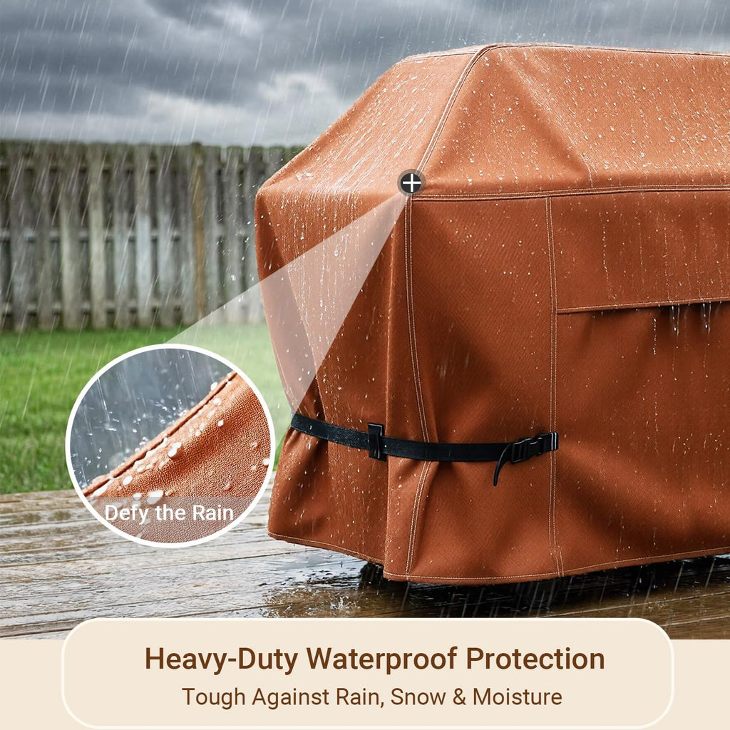 BBQ Grill Cover 56 inch Heavy Duty Waterproof Outdoor 2-3 Burners Gas Grill Cover for Outside Weber, Char-Broil