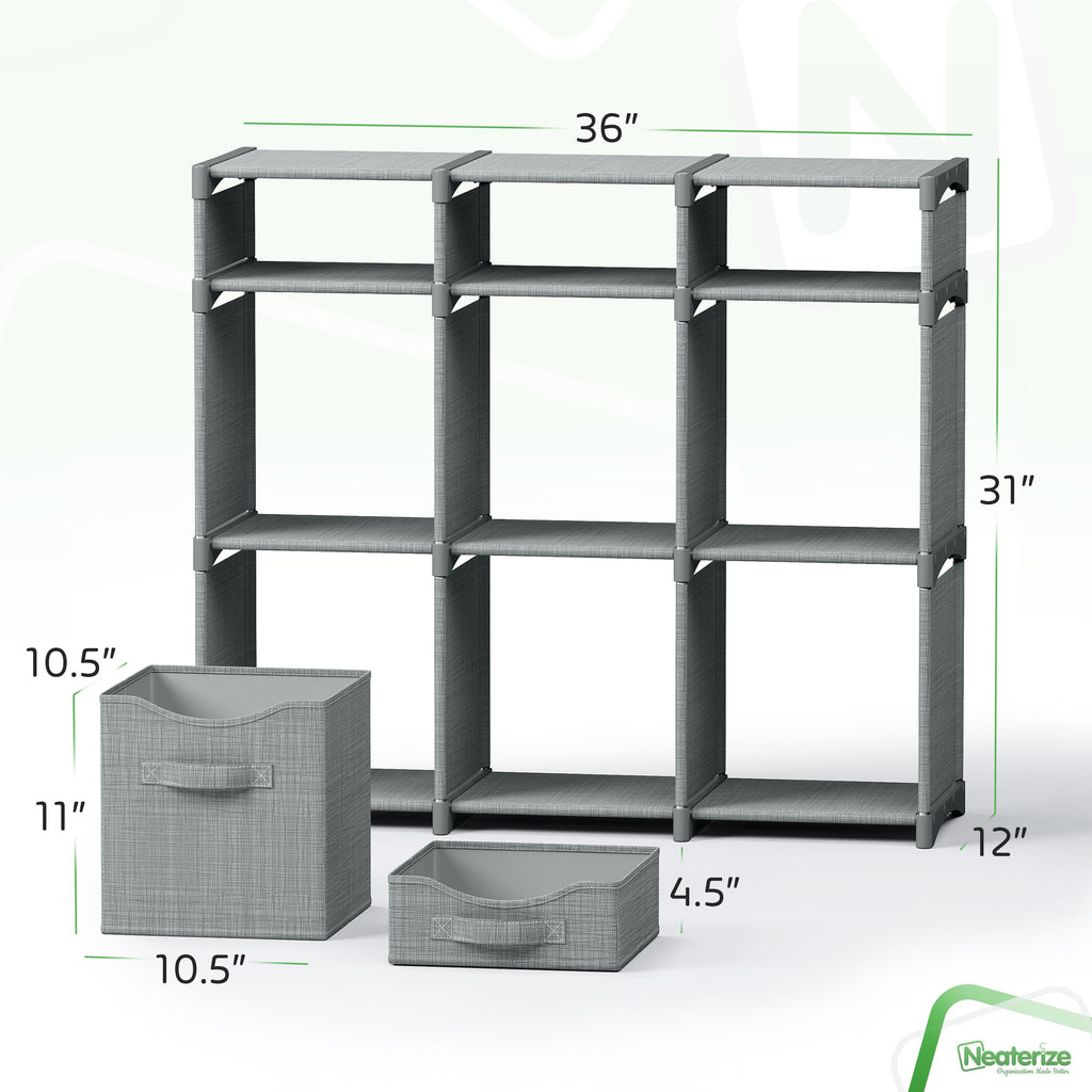 Cube Storage Organizer with Storage Bins Included - The Perfect Closet Organizers and Storage Solution. Includes 9