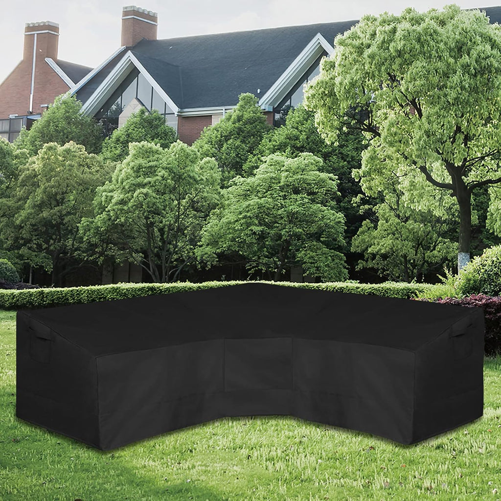 600D Patio V-Shaped Sectional Sofa Cover 89" L(on Each Side) | Heavy Duty Outdoor Sectional Cover, Waterproof Patio