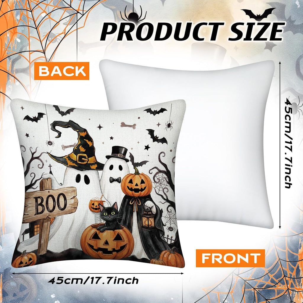 Seasonal Pillow Covers Holiday Pillow Covers 18 x 18 Inch for Christmas Halloween Winter Autumn Farmhouse Home - Set of 16