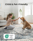 2x6 Washable Runner Rug, Low-Profile Kitchen Rugs with Non-Slip Backing & Durable Edge Binding, Vint