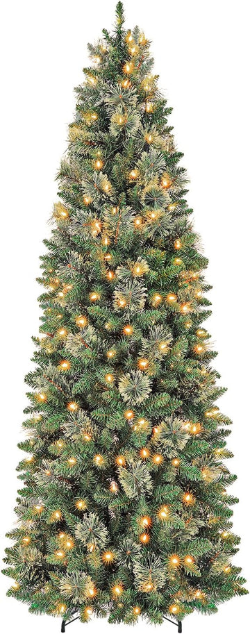 Pencil Prelit Christmas Tree with Pine Needles