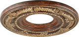 Ceiling Medallion in Verona Bronze with Aged Gold Leaf Accents 12D x 1.25