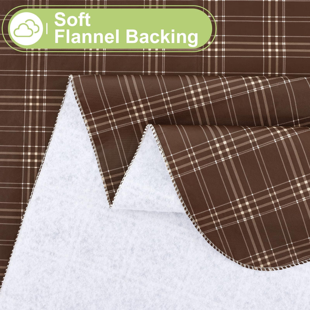 Fall Tablecloth, Vinyl Tablecloths with Flannel Backing, 60"x84"