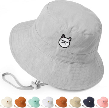 Baby Sun Hat UPF 50+ Animal Pattern Toddler Bucket Hat for Boys Girl