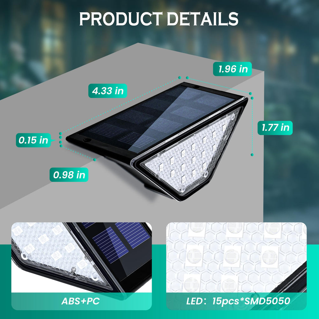 Solar Step Lights Waterproof, Stair Lights Outdoor Decor 12 Pack