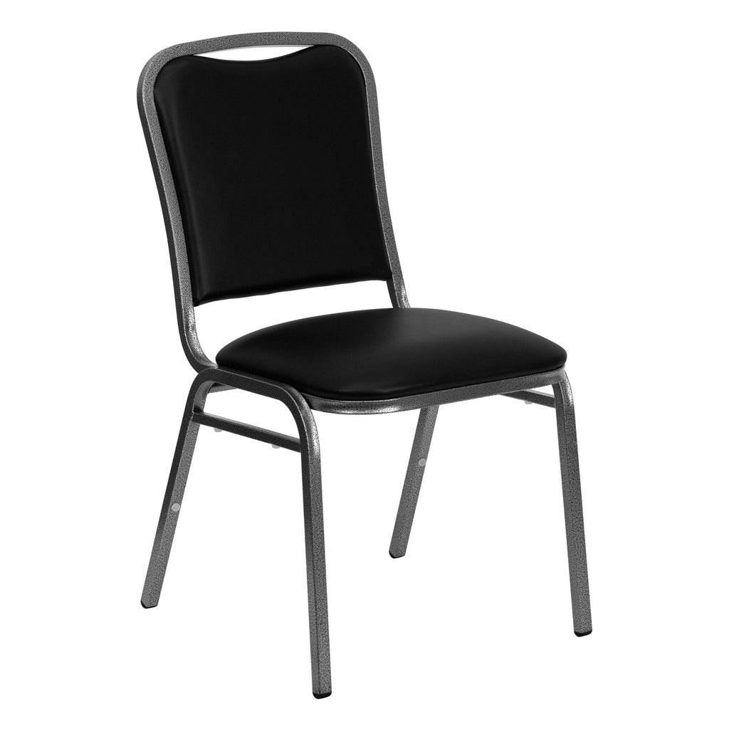 Stacking Banquet Chair in Black Vinyl