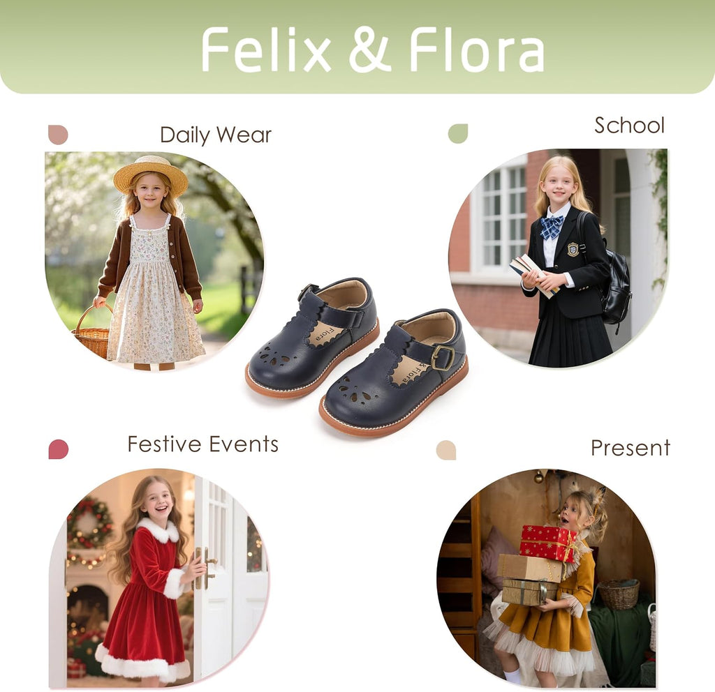 Toddler Little Girl Mary Jane Dress Shoes - Ballet Flats for Girl Party School Shoes