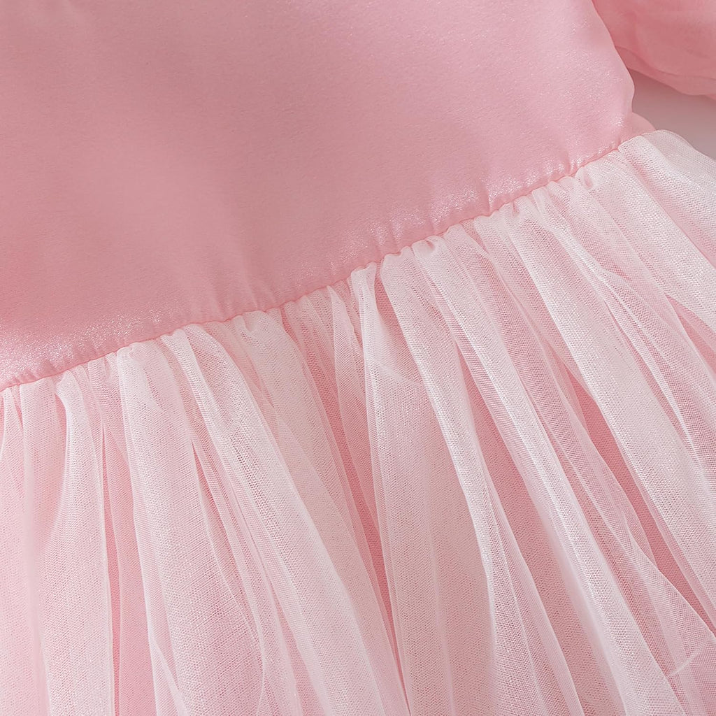 Summer Toddler Girl Dresses Tutu A Line Puffy Short Sleeve Casual Flower Girl Dress for Birthday Party 1
