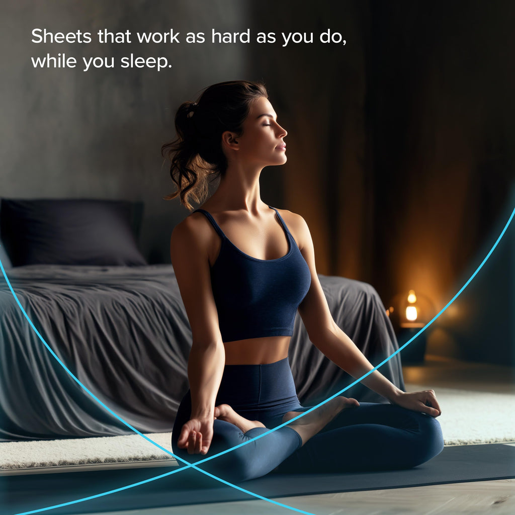 Cooling Performance Jersey Knit Stretch Sheet Set (, Grey)