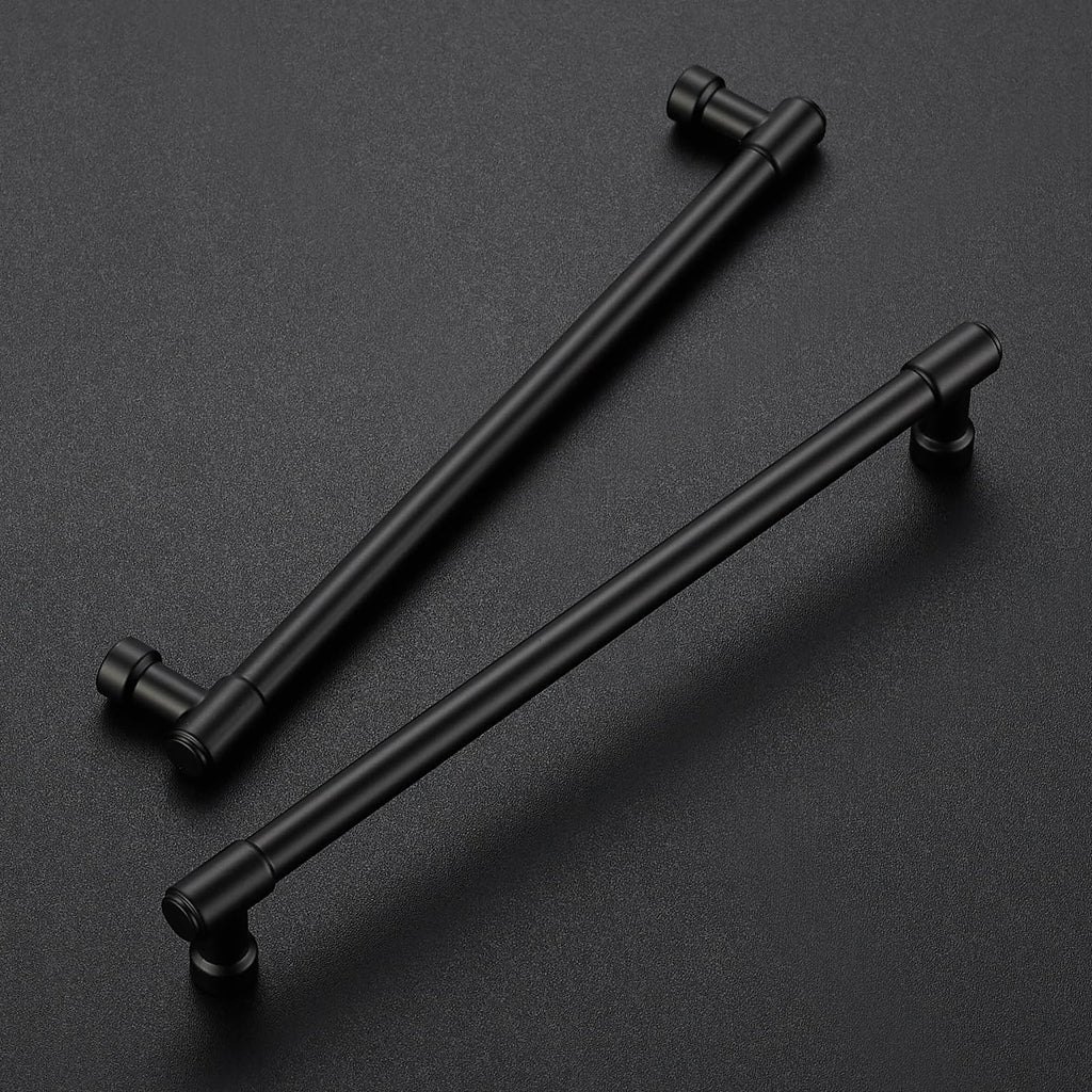 Matte Black Cabinet Handles Modern Pulls,8 Inch,5 Pack