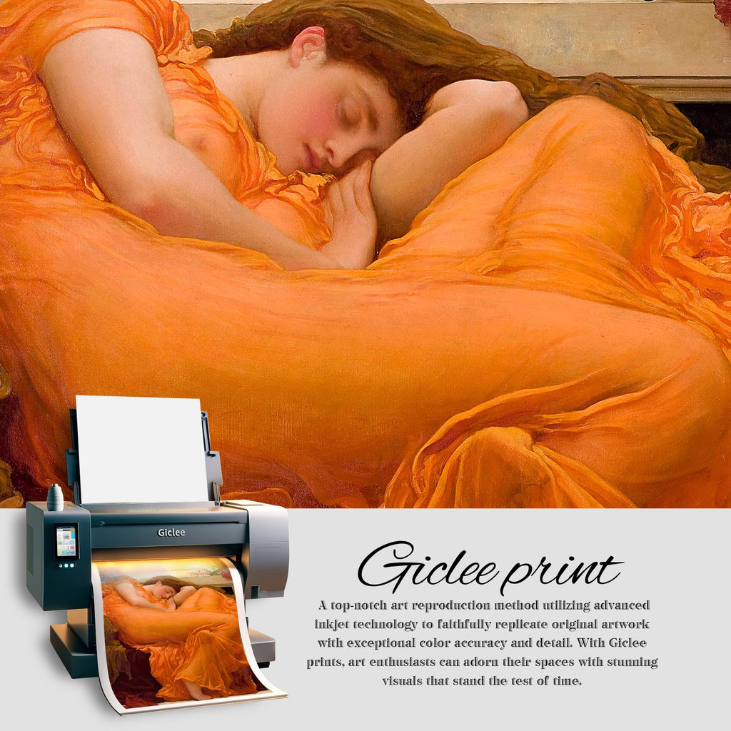 Flaming June by Frederic Leighton, Canvas Print