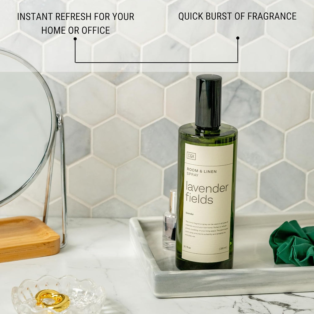Premium Lavender Room Spray - Long-Lasting Air Freshener - Natural Essential Oil Linen & Pillow Spray - Odor