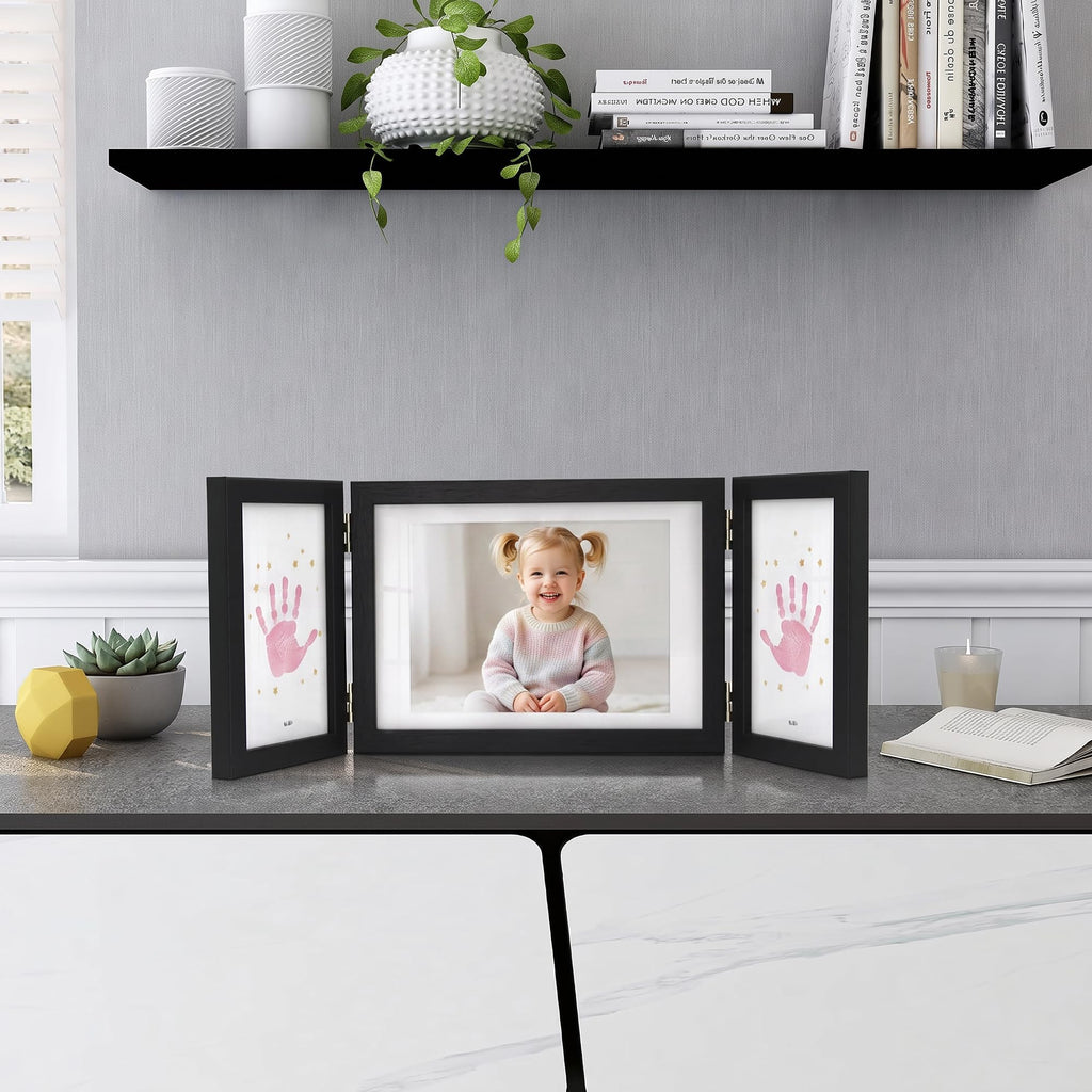 3 Picture Frame 4x6 Black 5x7 Collage Triple Photo Frames for Desk