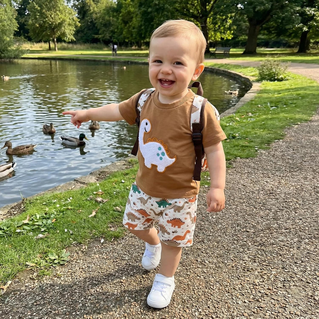 Toddler Baby Boy Summer Clothes Short Sleeve T-Shirt Tops Shorts Set 2Pcs Casual Outfit