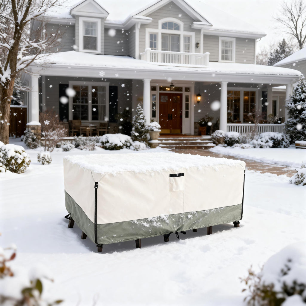 Outdoor Furniture Covers Waterproof, 600D Heavy Duty Patio Furnitures Covers for 6/7/8 PCS Sets Sectional Sofa Couch