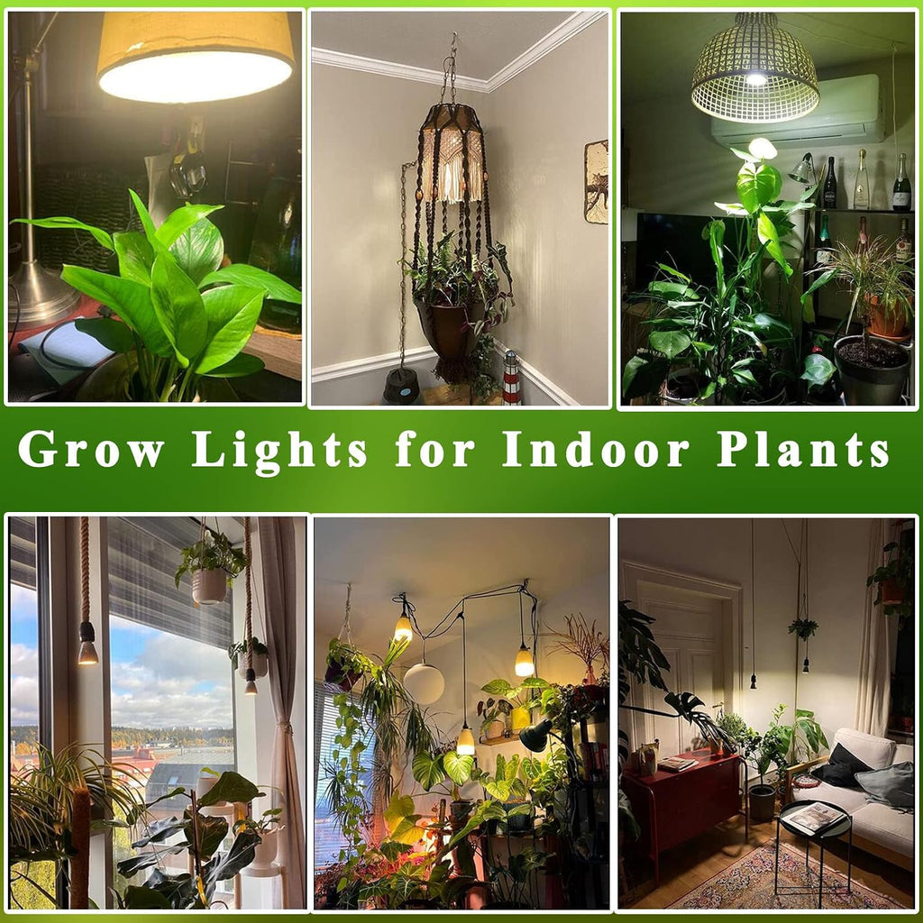 2 Pack LED Grow Light Bulb, 30W Full Spectrum Plant Light Bulb Warm LED Grow Lights for Indoor Plants Vegetables