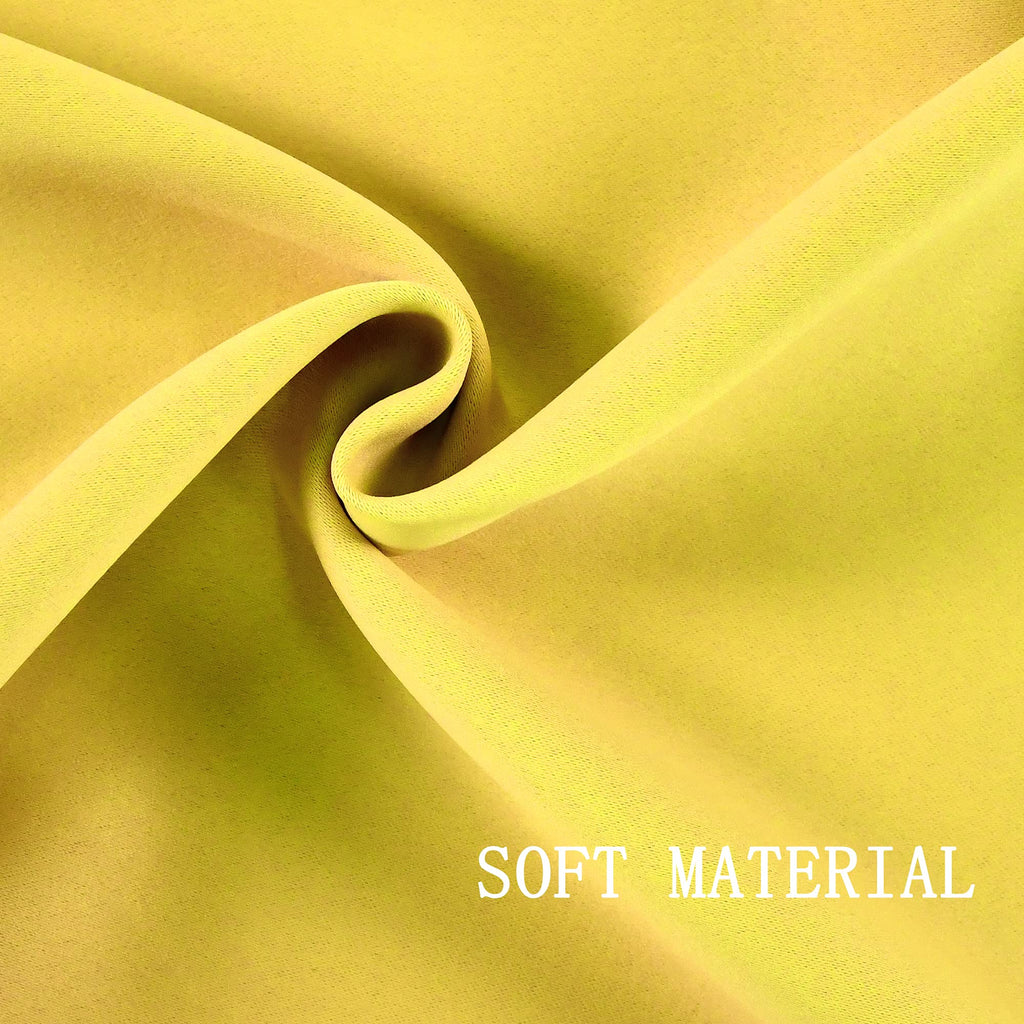 Bright Yellow Valance Windows Solid Gold Yellow Blackout Curtain Valance with Grommet Short Straight Drape Valance