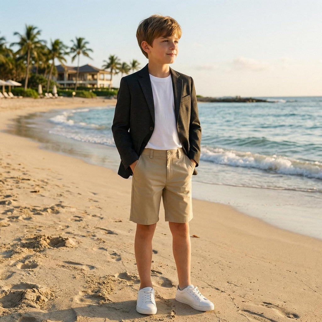 Boys Lightweight Blazer Summer Casual Sport Coat Wedding Suit Jacket