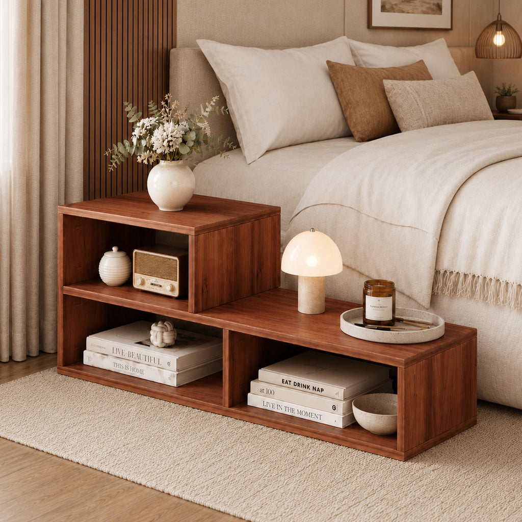 Low-Profile TV Stand, 2-Piece L-Shaped Entertainment Center