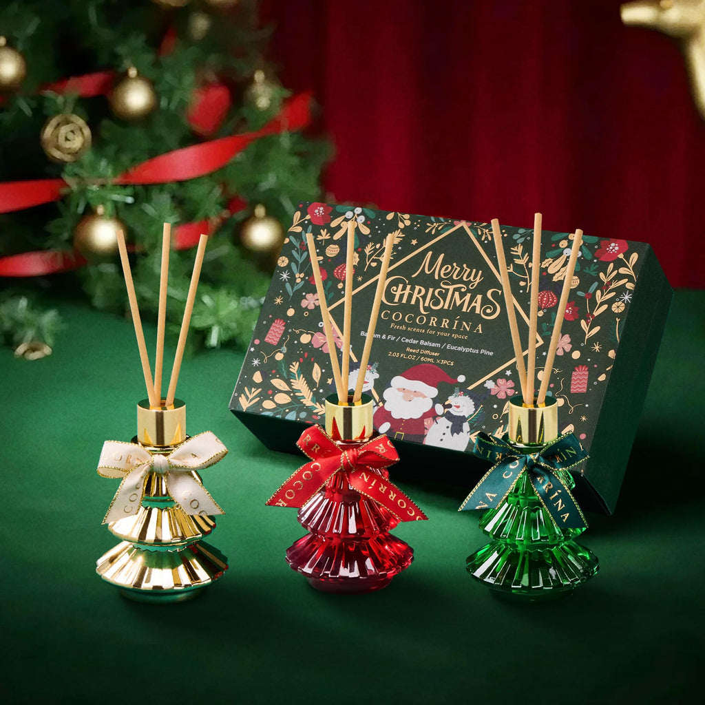 Christmas Tree Reed Diffuser Set of 3, 2.03 fl oz Each
