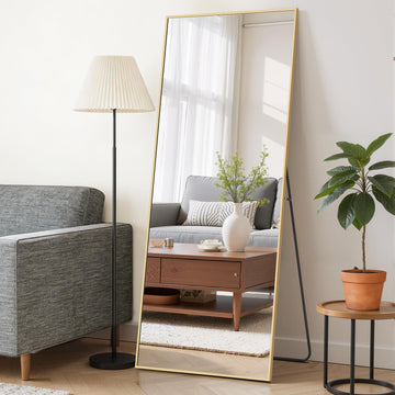 Mirror Full Length 65"x24", Rectangle Full Body Floor Mirrors with Stand