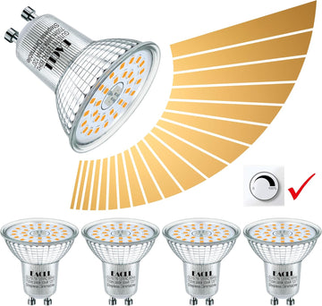 MR16 GU10 LED Bulb Dimmable, 3000K Warm White, 7W Equivalent 75W, 25,000 Hours Lifetime, Energy Efficient Soft White
