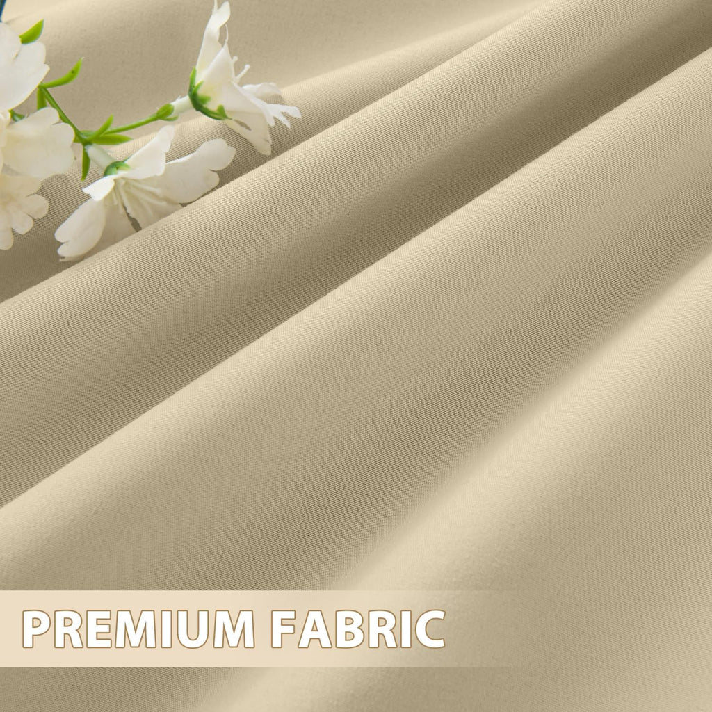 Waterproof Outdoor Curtains with Zipper Top & Bottom Grommet Thermal Privacy Drapes 2 Panels Gazebo Outside Blackout