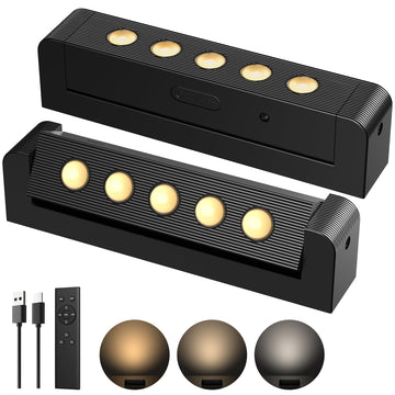 Indoor Spotlights with Daily Auto Timer, 5500mAh Rechargeable Picture Lights, Wireless Accent Lighting Dimmable &