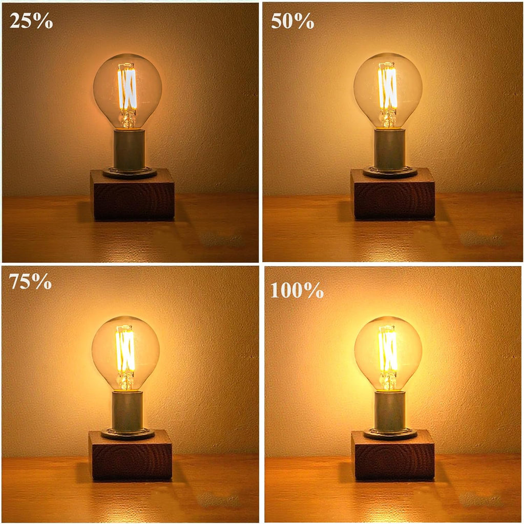 G16.5 Light Bulb 60 Watt Equivalent E12 LED Bulb Dimmable 2700K