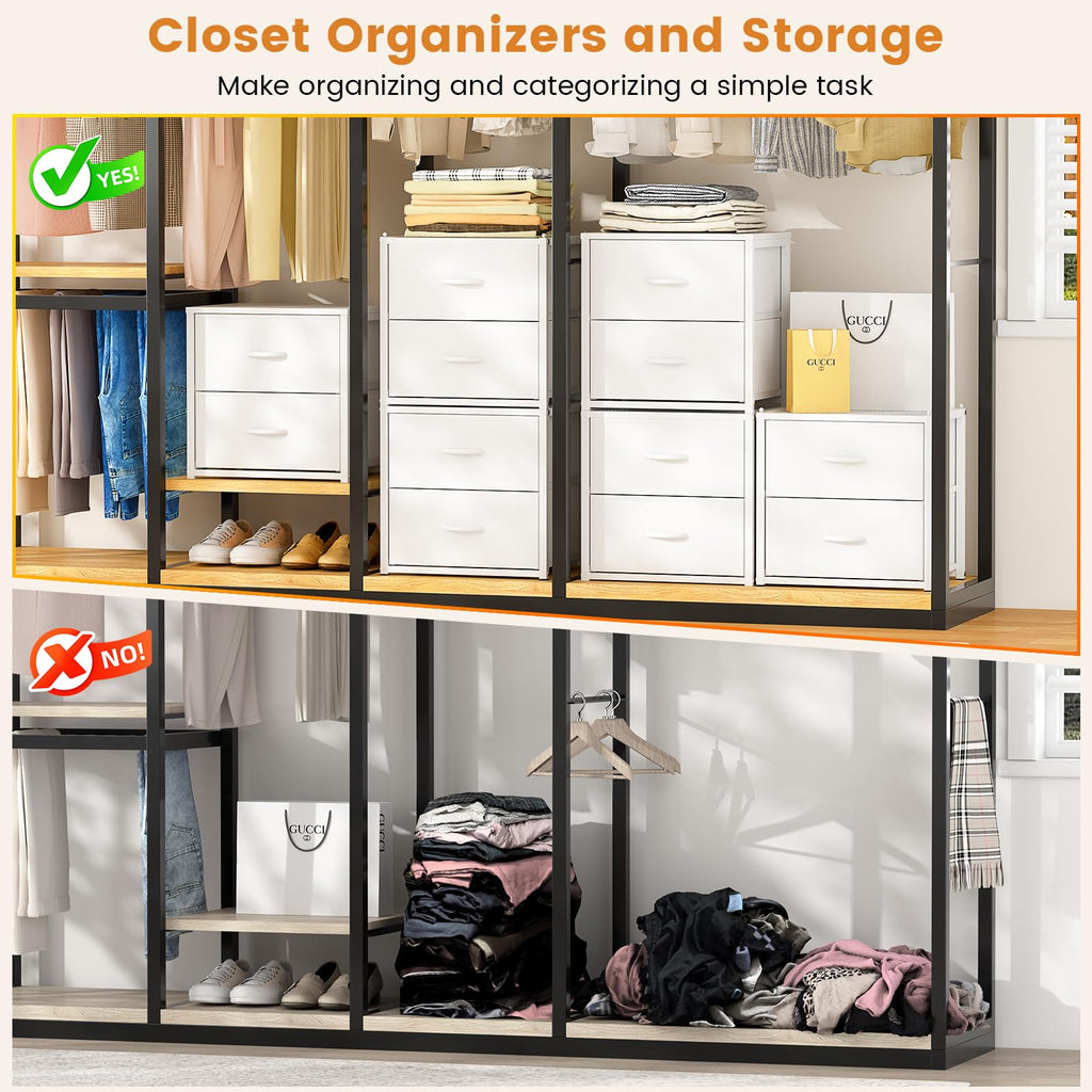 3-Pack Stackable Storage Drawers (6 Drawers Total), White Closet Organizer for Clothes, Stackable Drawer Dresser for