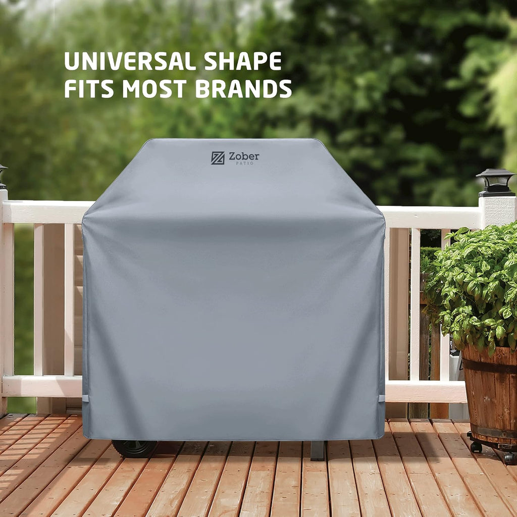 58 Inch BBQ Grill Cover for Outdoor Grill, Waterproof, Gray | 600D Oxford, gas grill cover, BBQ cover, grill covers