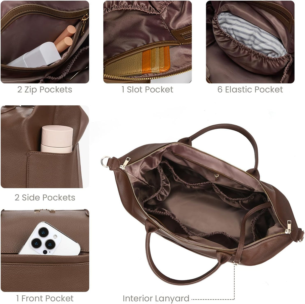 Diaper Bag Tote Convertible Vegan Leather Diaper Tote Backpack Diaper Mommy Bags Hospital Bag Work Totes