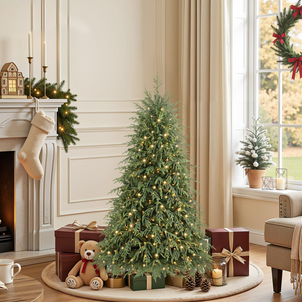 4ft Prelit Artificial Norfolk Pine Christmas Tree Color Lights