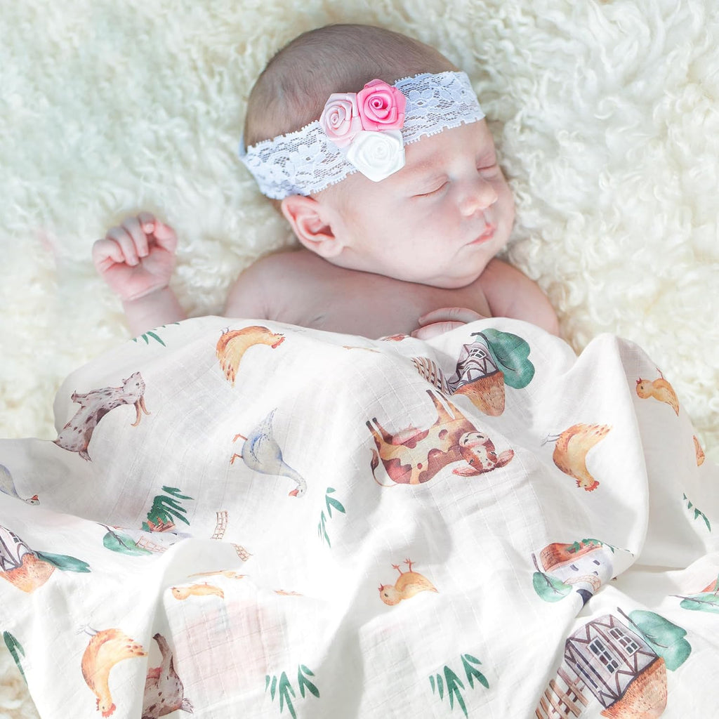Muslin Swaddle Blankets, Baby Receiving Blanket