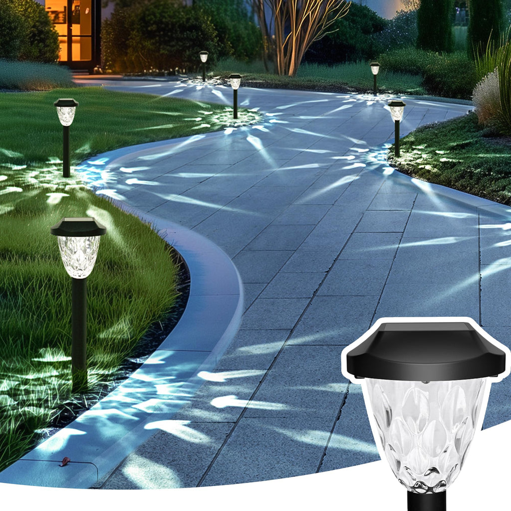 Cool Outdoor Solar Garden Path Lights, Waterproof 16PK